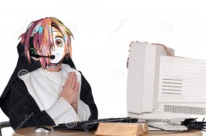 Create meme: girl, work, computer