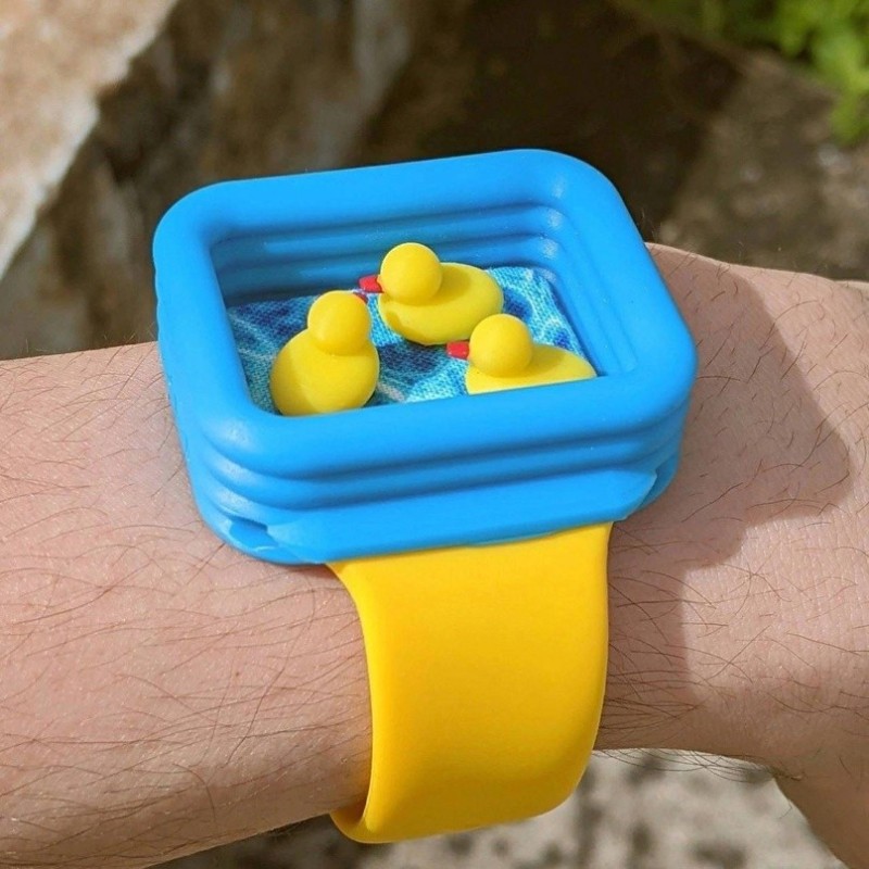 Create meme: watch with ducks in the pool, a wristwatch with ducks in the pool, toy 