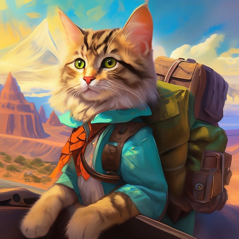 Create meme: the traveler cat, cat , The cat is a traveler