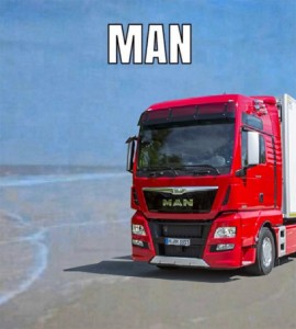 Create meme: truck man 