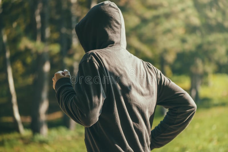 Create meme: the sportsman hoodie, hooded, the man in the hood