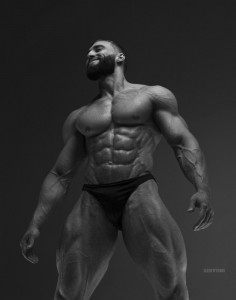 Create meme: muscular man, bodybuilder, eric janicki bodybuilder