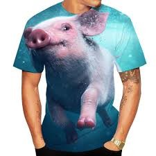 Create meme: the pig is cute, large size t-shirts, the pig is beautiful