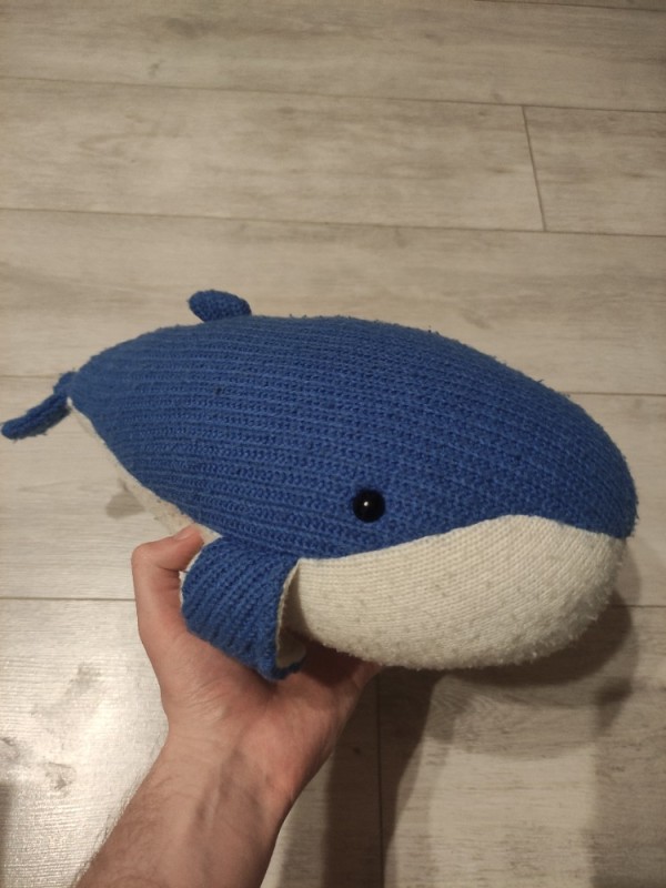 Create meme: Amigurumi Whale, soft toy abtoys whale blue, 27 cm, knitted whale