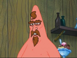 Create meme: Patrick, bearded Patrick, Patrick star serious