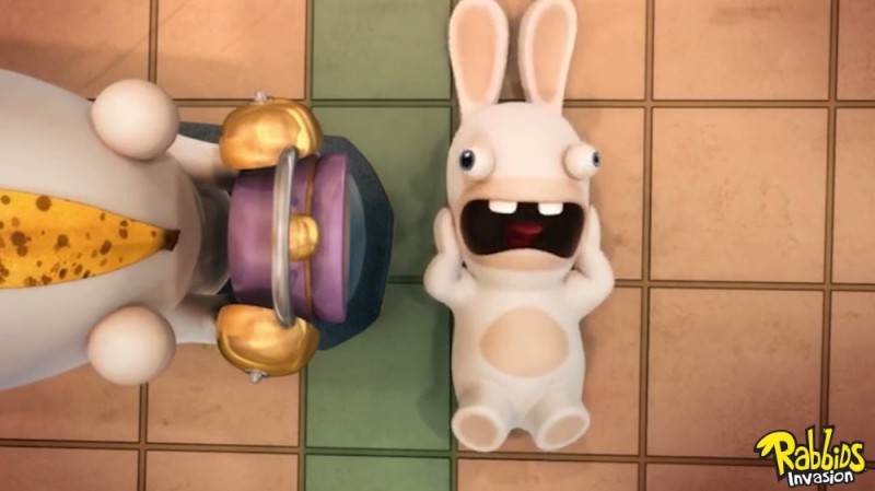 Create meme: rabbids invasion, rabid rabbit, rabid rabbits cartoon