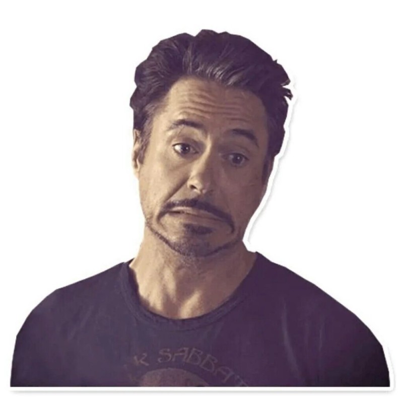 Create meme: Robert Downey Jr. meme , Robert Downey Jr. , sticker by Robert Downey