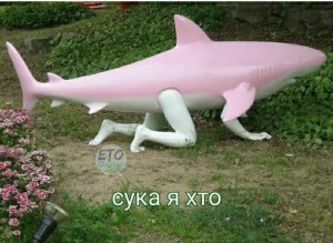 Создать мем: фигура из пенопласта дельфин, акула, розовая акула пикчи