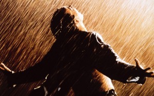 Create meme: in the rain, the Shawshank redemption