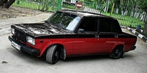 Create meme: the pelvis, VAZ 2107 Lada, tuning