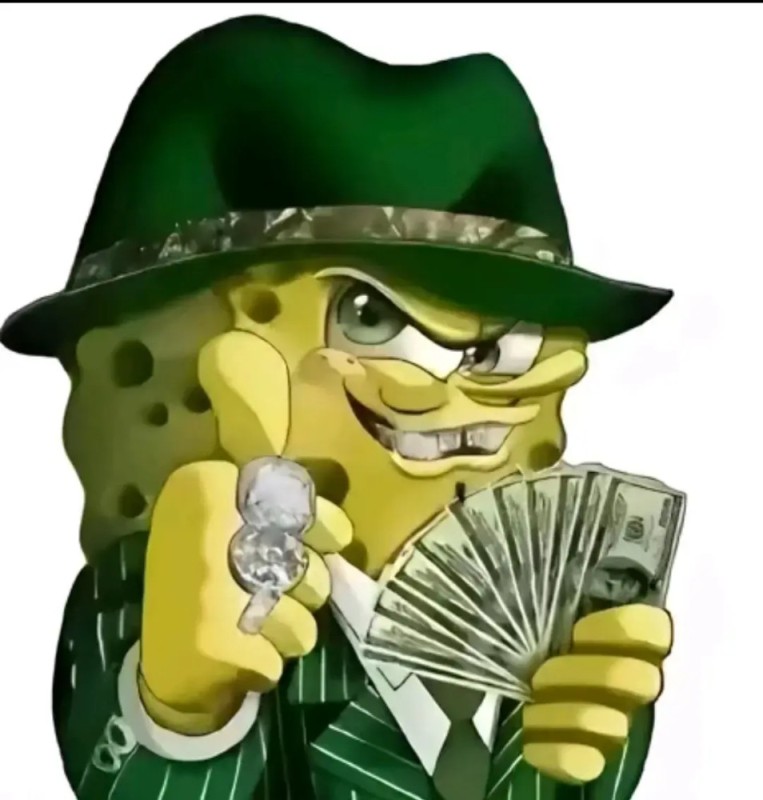 Create meme: Spongebob mafia, Spongebob the mobster, spongebob mafia