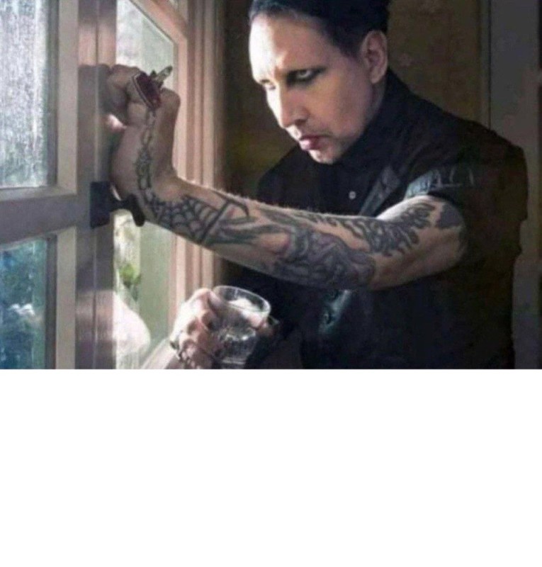 Create meme: marilyn manson band, Marilyn Manson at the window, marilyn manson 