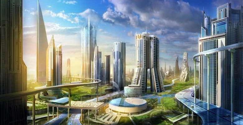 Create meme: the future of the world, futuristic city of the future, neom is the city of the future