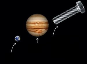 Create meme: bolts, bolt to school, the size of the earth Jupiter bolt