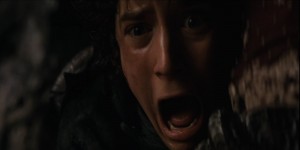 Create meme: scream, lord of the rings, Frodo, Gandalf, Balrog