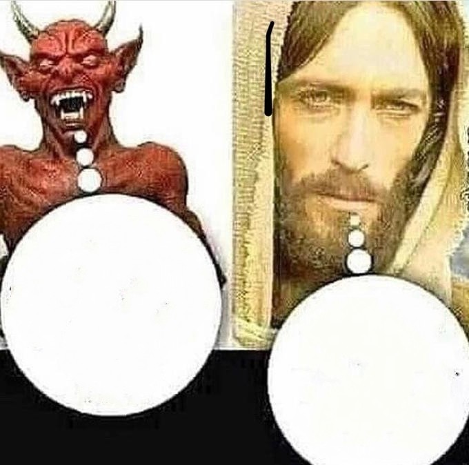 Создать мем: иисус против сатаны, иисус nsfw, hot memes and videos