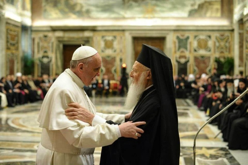 Create meme: the Patriarch , Patriarch Bartholomew , Patriarch Bartholomew and the Pope