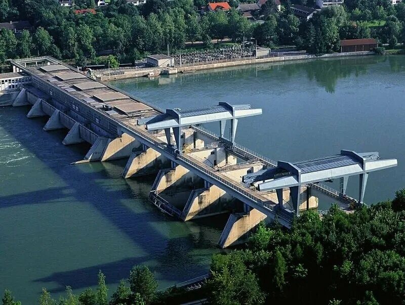 Create meme: la Rance tidal power station France, Mississippi hydroelectric power plant, Fort Peck dam