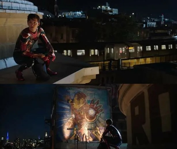 Create meme: spider-man , iron man the Avengers, spider-man away from home 2019