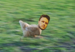 Create meme: running chicken, run meme, people