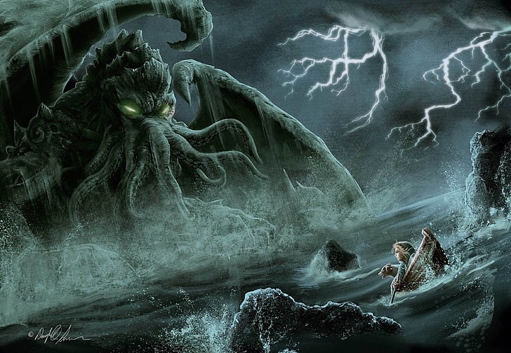 Create meme: the call of cthulhu illustrations, lovecraft cthulhu, lovecraft the call of cthulhu