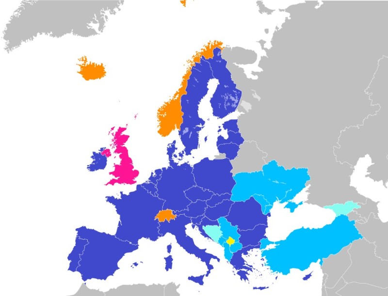 Создать мем: европейский союз карта 2023, дальнейшее расширение европейского союза, карта евросоюза