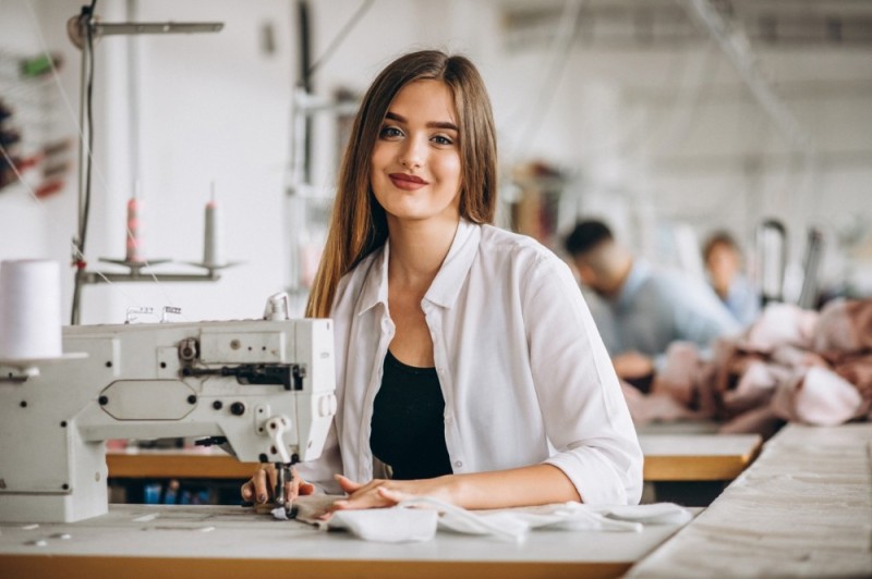 Create meme: dressmaker, seamstress tailor, garment factory