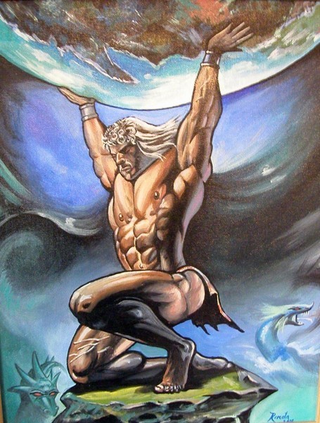 Create meme: Atlas Greek mythology, atlantean god, atlantean god of ancient greece