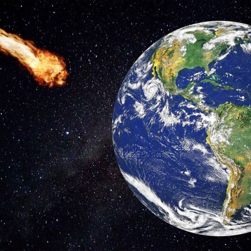 Create meme: asteroid 163348, An asteroid is flying to earth, space earth 