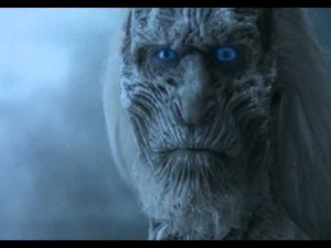 Создать мем: white walker, ужасы игры, игра престолов приколы