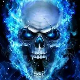 Create meme: the fiery skull, skull on fire, cool skulls