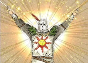 Create meme: praise the sun dark souls, hail the sun, Soler hail the sun