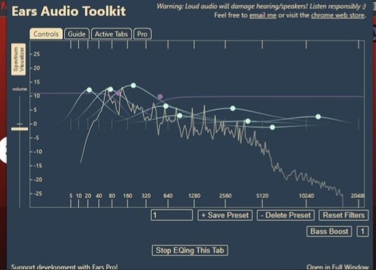 Boosty расширение. Пресеты Ears Audio Toolkit басс. Ears Audio Toolkit пресеты Bass. Расширение Ears Audio Toolkit. Ears Audio Toolkit пресеты.