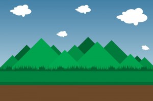 Create meme: landscapes in the style of flat