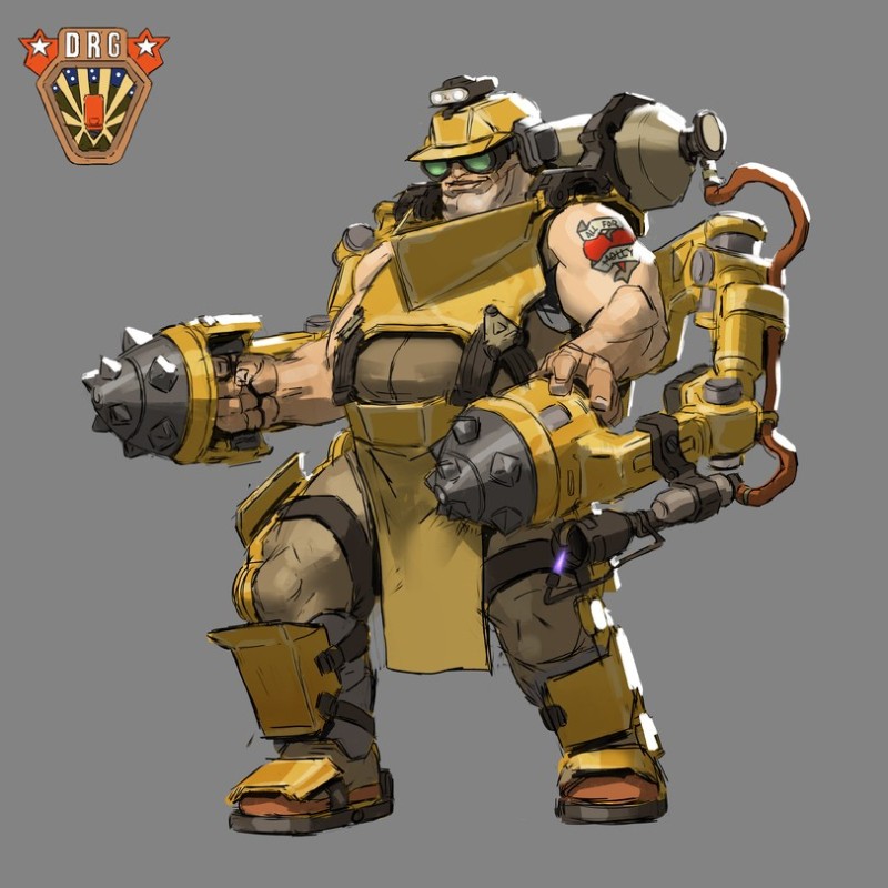 Create meme: deep rock galactic shooter, winston overwatch art, screenshot 