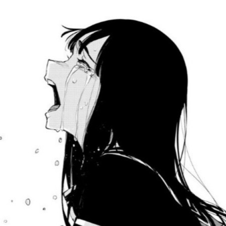 Создать мем: плачущая аниме девушка черно белая, плачущая девушка аниме, грустные аниме рисунки