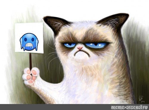 grumpy cat cartoon meme