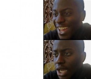 black guy smile meme