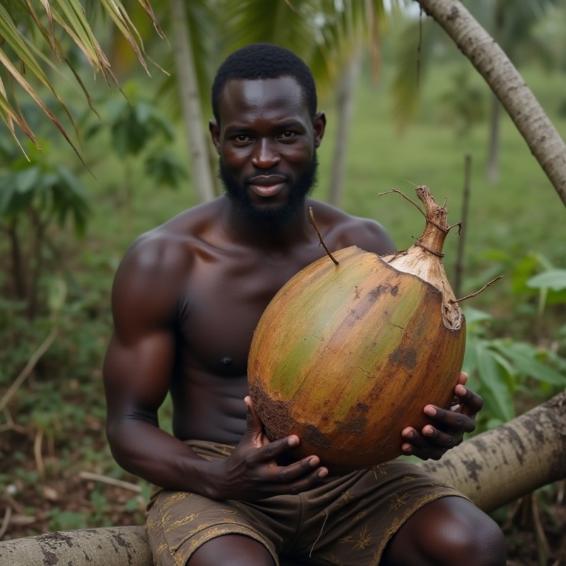 Create meme: African pumpkin, coconuts in africa, in Africa 