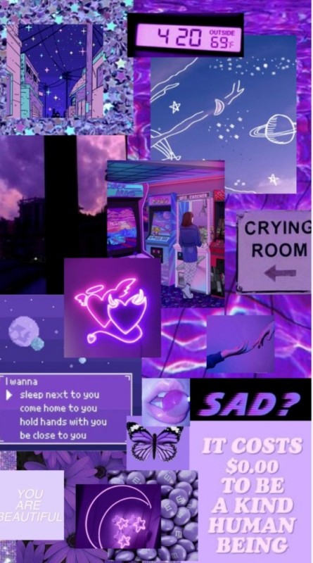 Create meme: background neon, purple sparks, purple aesthetics collage