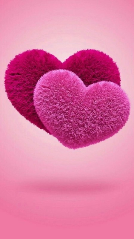 Create meme: hearts on a pink background, pink heart, fluffy heart