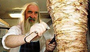 Создать мем: шаурмист, шаурма, saruman