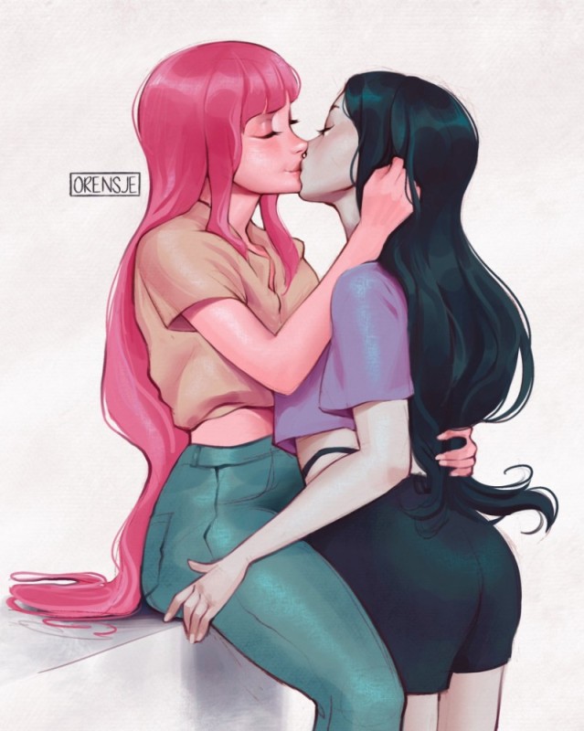 Create meme: Marceline and Bubblegum, Princess Bubblegum and Marceline Yuri, marceline and bubblegum