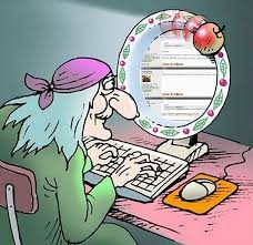 Create meme: Baba Yaga at the computer, picture grandma computer picture funny, astrology with humor pictures