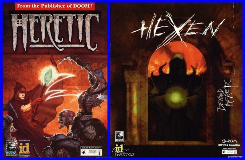 Создать мем: hexen 1, heretic обложка, еретик игра