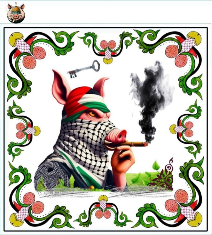 Create meme: pig capitalist, pig with a cigarette, The smoking pig