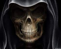 Create meme: grim reaper, skeleton skull, the face of death