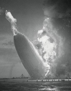 Create meme: the crash of the airship Hindenburg, coloured, the crash of the airship Hindenburg on 6 may 1937, the crash of the airship Hindenburg