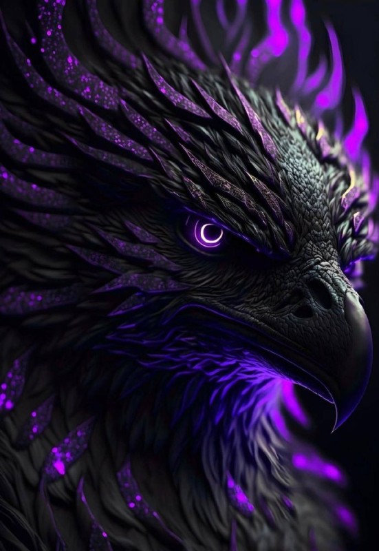 Create meme: Fantasy bird, fantasy , Purple phoenix