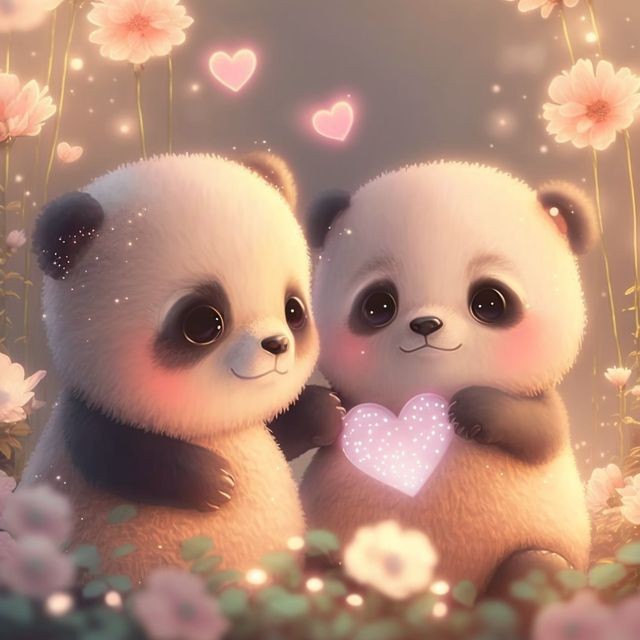 Создать мем: панда милая рисунок, панда 🐼, милые рисунки